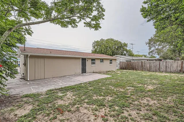 a backyard of a house