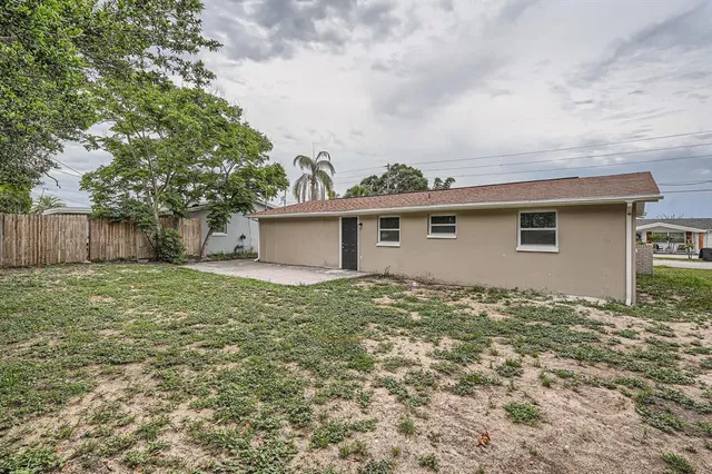 a backyard of a house