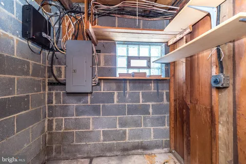 a view of a door and a window