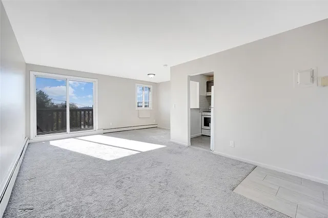 a view of a room with an empty space