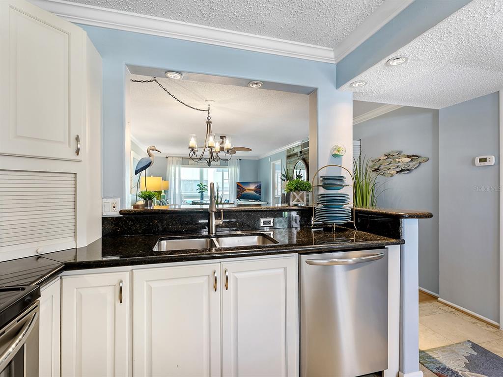 230 Santa Maria Street, Unit 234 Venice, FL 34285 - Photo 14 of 60 a kitchen with stainless steel appliances a sink and a granite counter tops