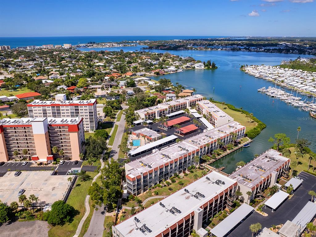 230 Santa Maria Street, Unit 234 Venice, FL 34285 - Photo 37 of 60 an aerial view of a city with ocean view