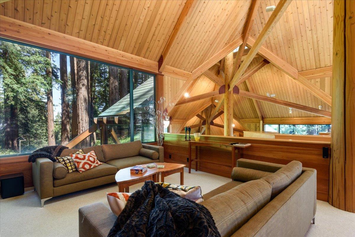 9 Summit Road Woodside, CA 94062 - Photo 3 of 38 a outdoor living space with furniture