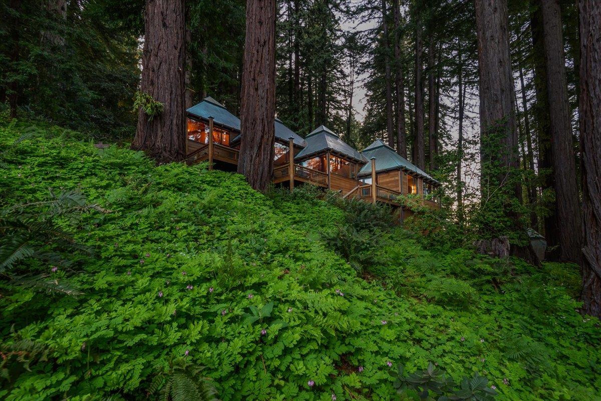 9 Summit Road Woodside, CA 94062 - Photo 36 of 38 a front view of a house with garden