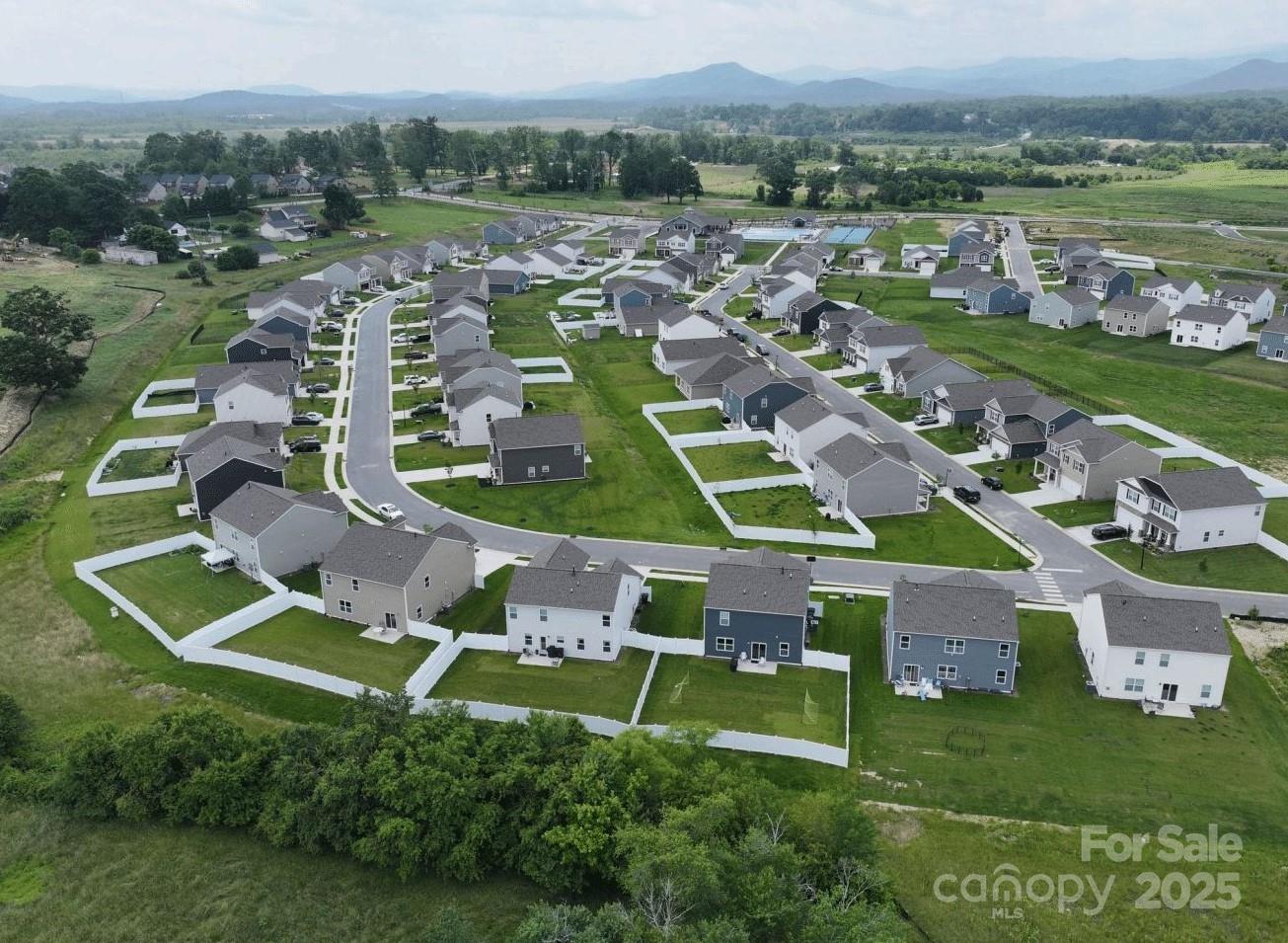 269 Shorthorn Road Fletcher, NC 28732 - Photo 22 of 23 an aerial view of residential houses with outdoor space and river