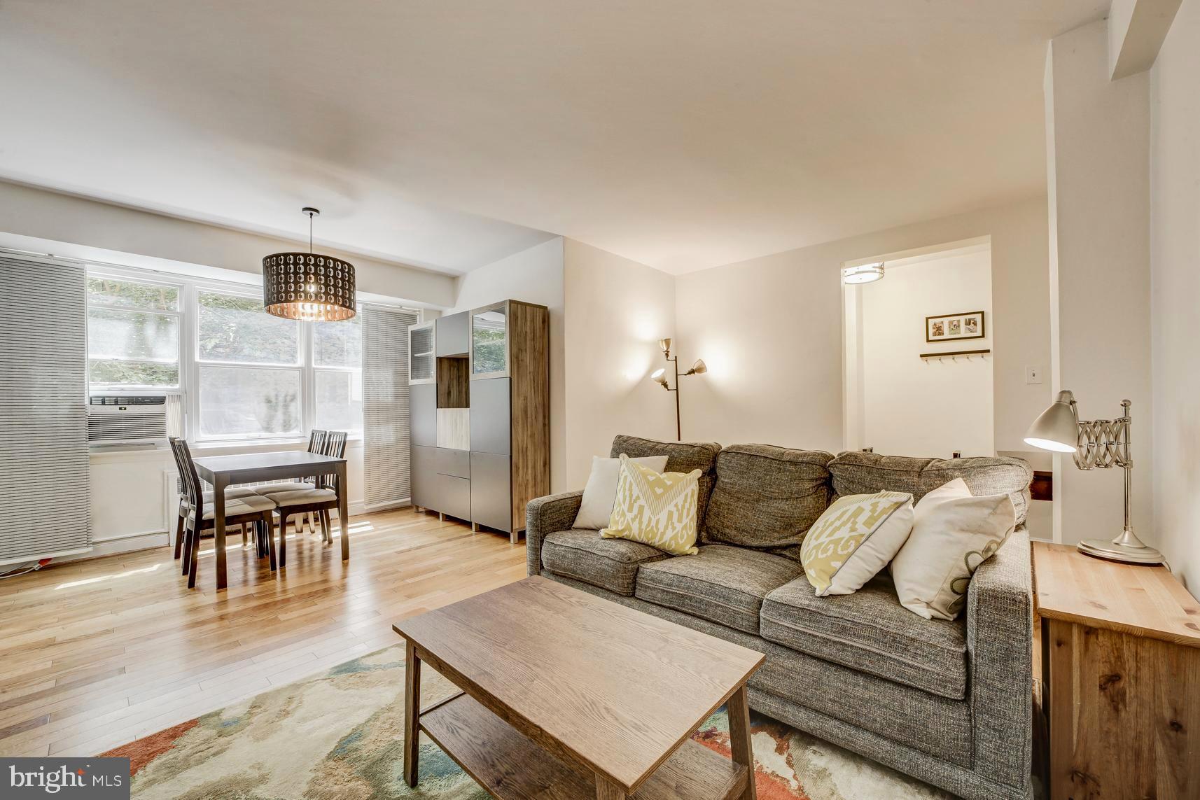 Large, open living/dining space