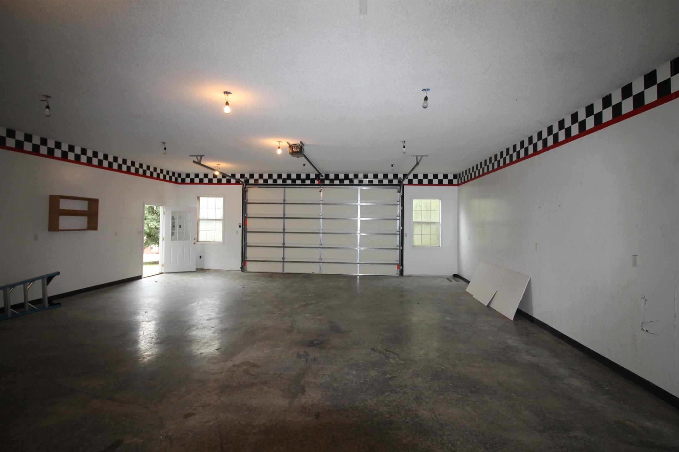 Here's the interior of the garage/barn. Great concrete floor.