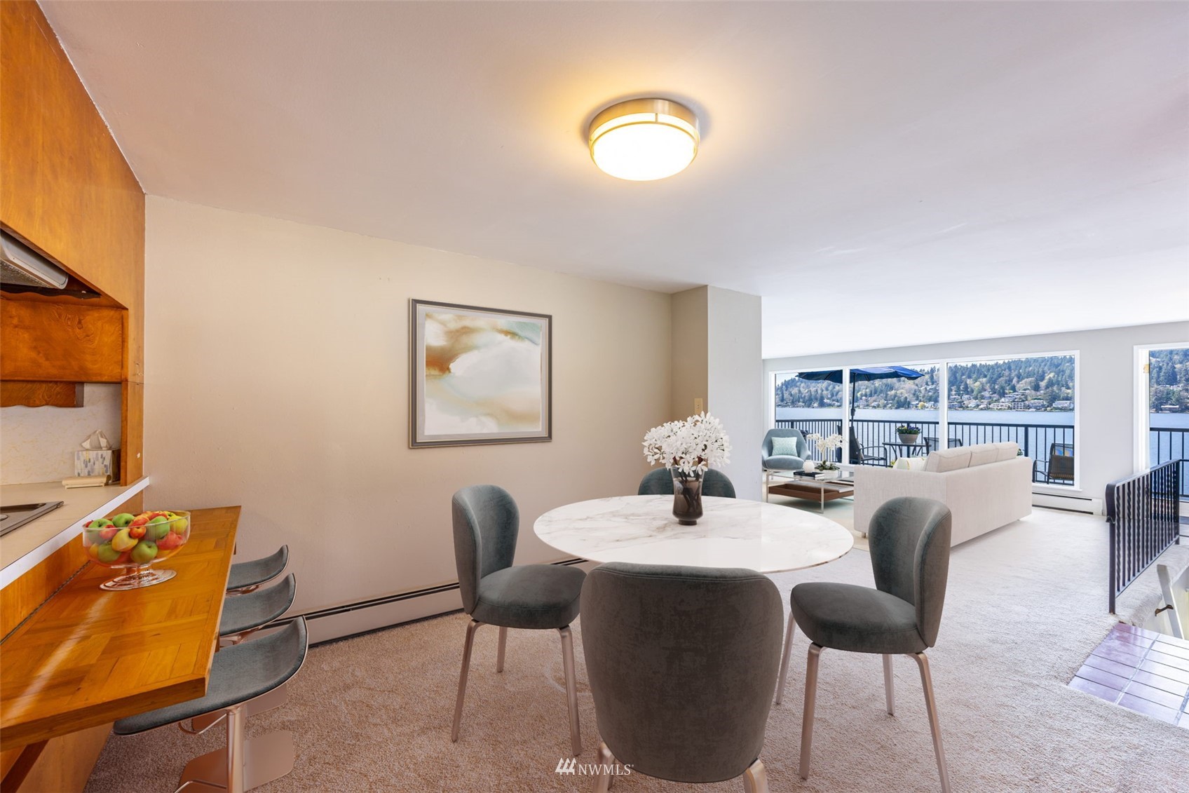6631 Ripley Ln S East Renton, WA 98056 - Photo 6 of 34 a dining room with furniture and a floor to ceiling window