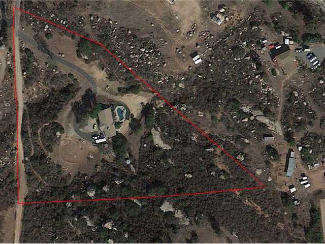 16325 Lyons Valley Road Jamul, CA 91935 - Photo 23 of 23 Aerial view with approximate boundaries