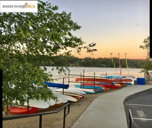 a view of outdoor space with garden and seating area