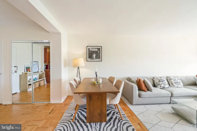 a living room with furniture and a couch