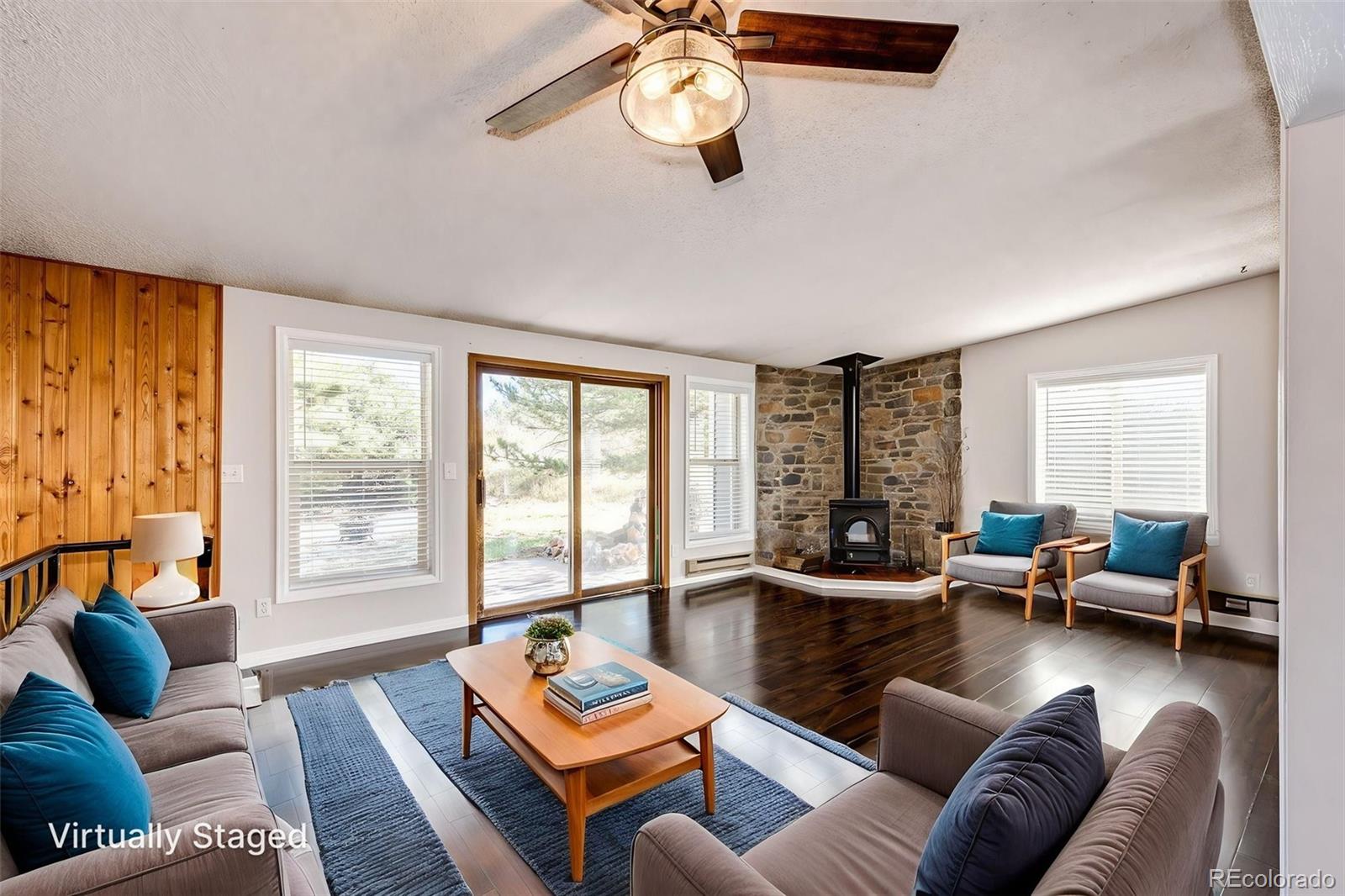 7417 Rafter Road Franktown, CO 80116 - Photo 13 of 37 a living room with furniture and a large window