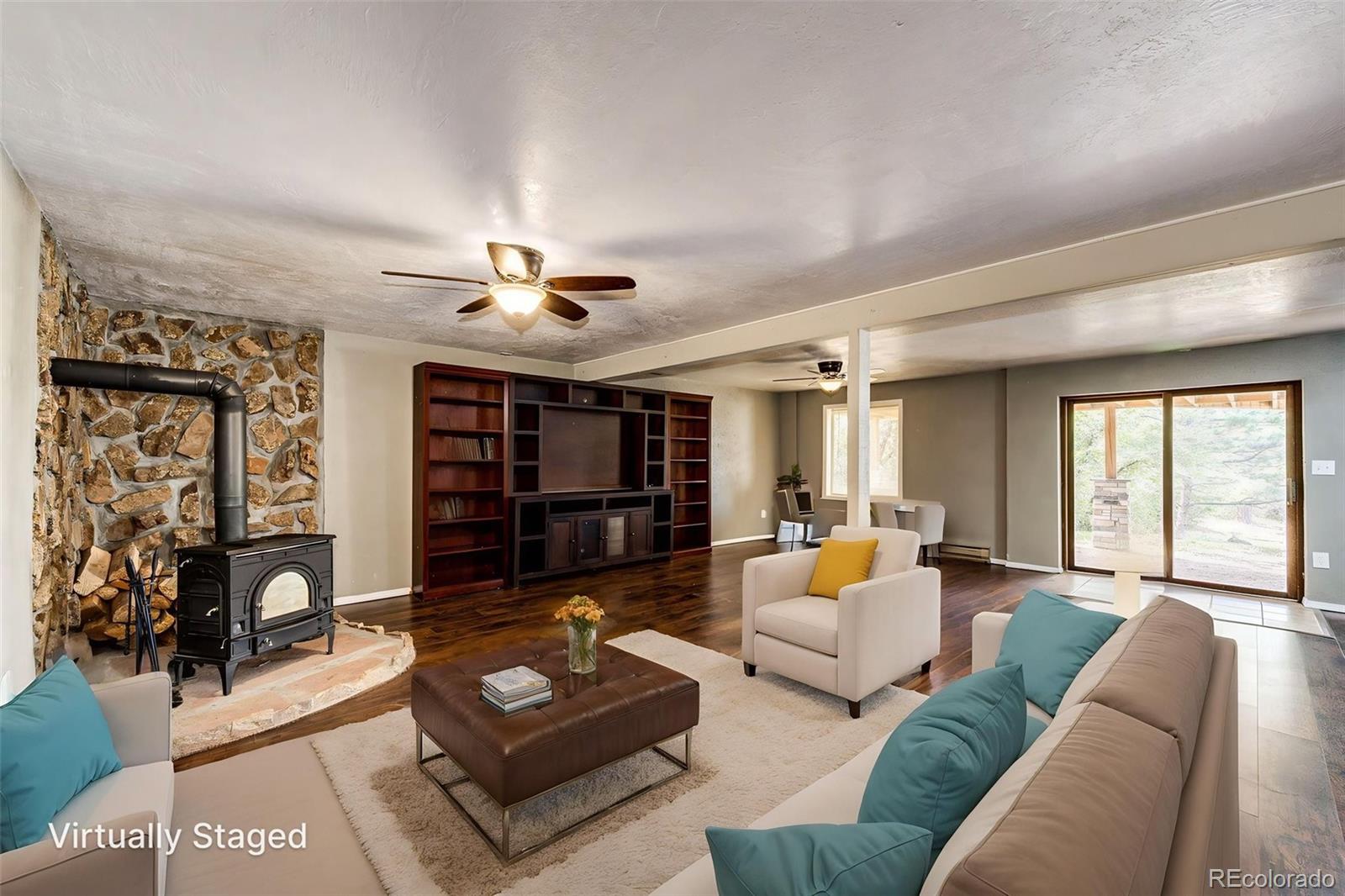 7417 Rafter Road Franktown, CO 80116 - Photo 25 of 37 a living room with furniture and a large window