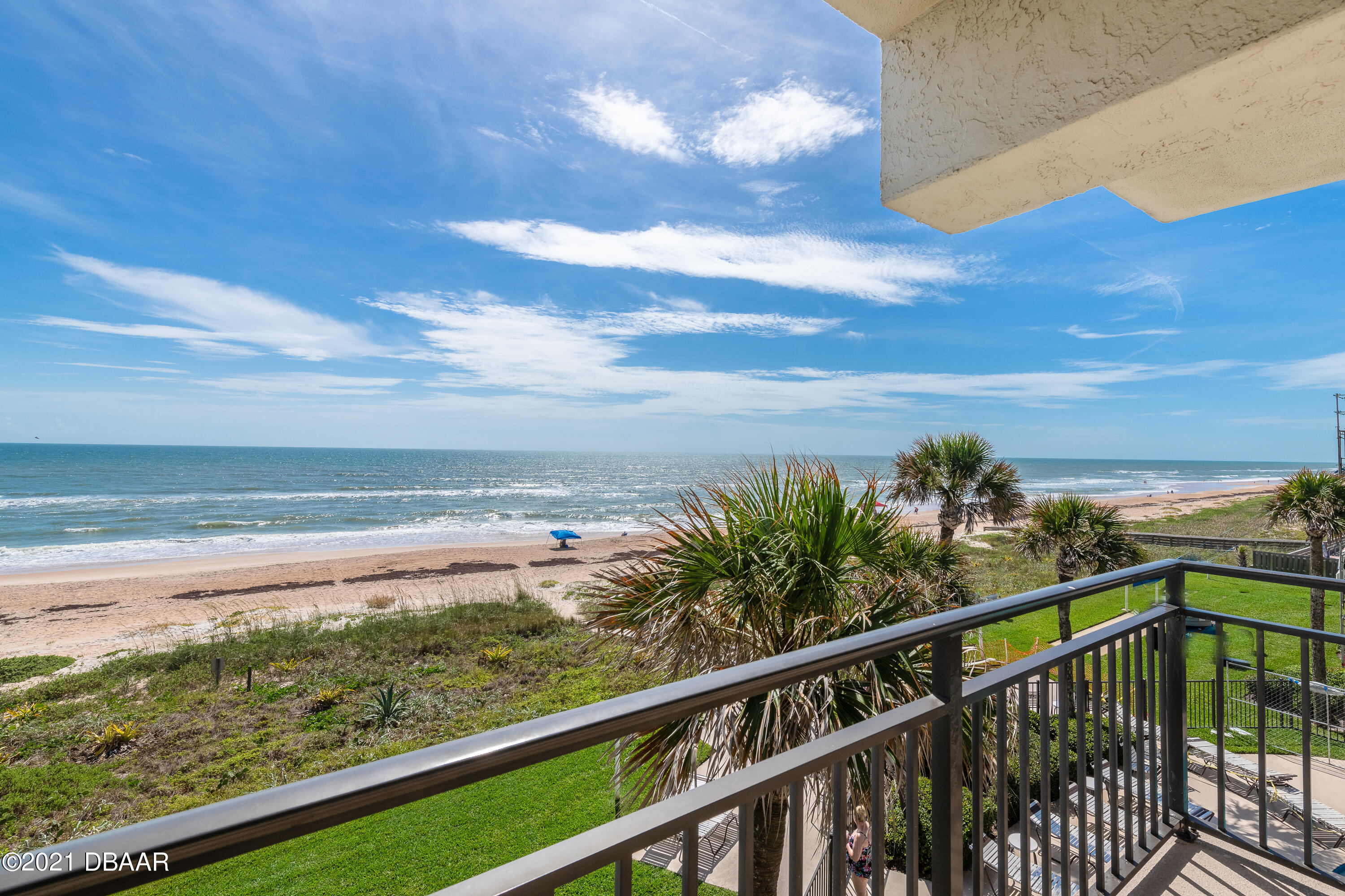 1275 Ocean Shore Boulevard, Unit 307 Ormond Beach, FL 32176 - Photo 22 of 24 a view of a balcony with an ocean beach