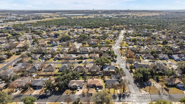 an aerial view of a city