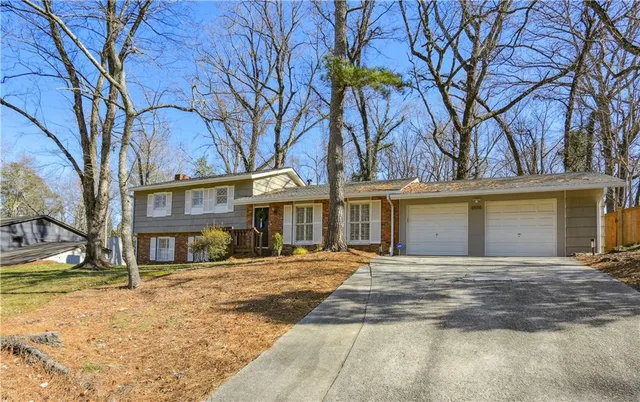 a front view of a building