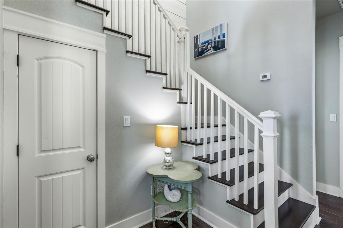 839 Eastview Crystal Beach, TX 77650 - Photo 22 of 44 a view of entryway with wooden floor