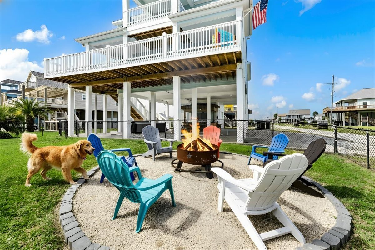 839 Eastview Crystal Beach, TX 77650 - Photo 40 of 44 a view of a patio with a table and chairs