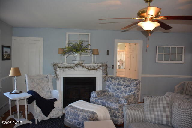 127 Valleyview Road Greentown, PA 18426 - Photo 7 of 66 a living room with furniture and a fireplace