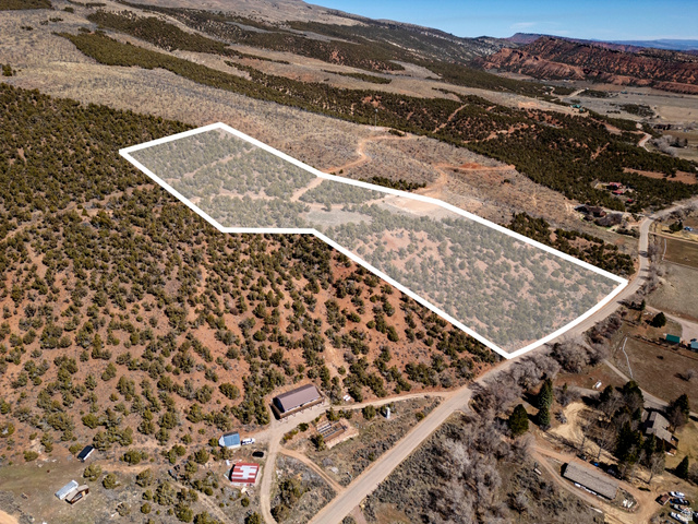 8094 West Red Cloud Loop Road Vernal, UT 84078 - Photo 24 of 35 Aerial view of property's location with approximate property parcel outlined and rural landscape