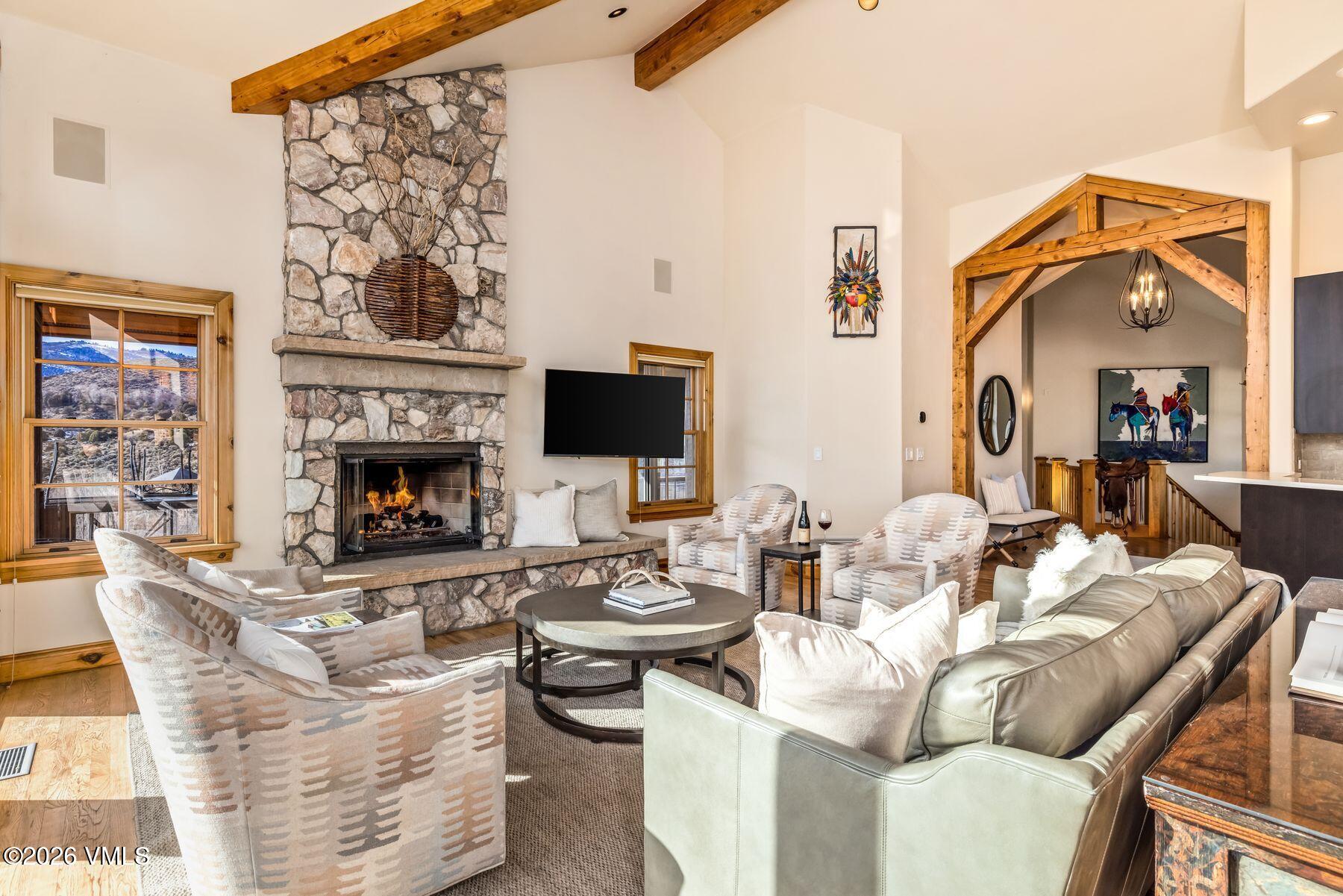 62 Elk Run Edwards, CO 81632 - Photo 16 of 43 a living room with fireplace furniture and a fireplace