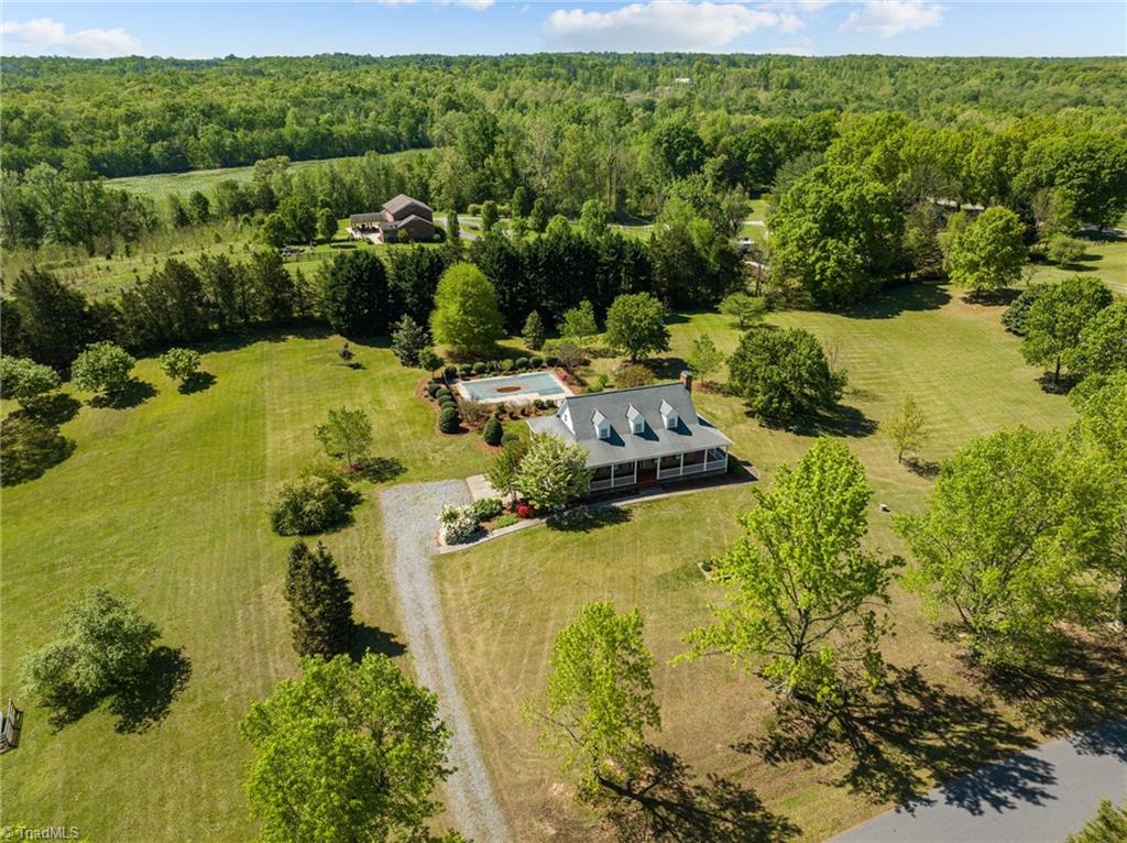130 Deer Path Summerfield, NC 27358 - Photo 49 of 50 See overhead view of the gravel driveway to the attached garage of the home.