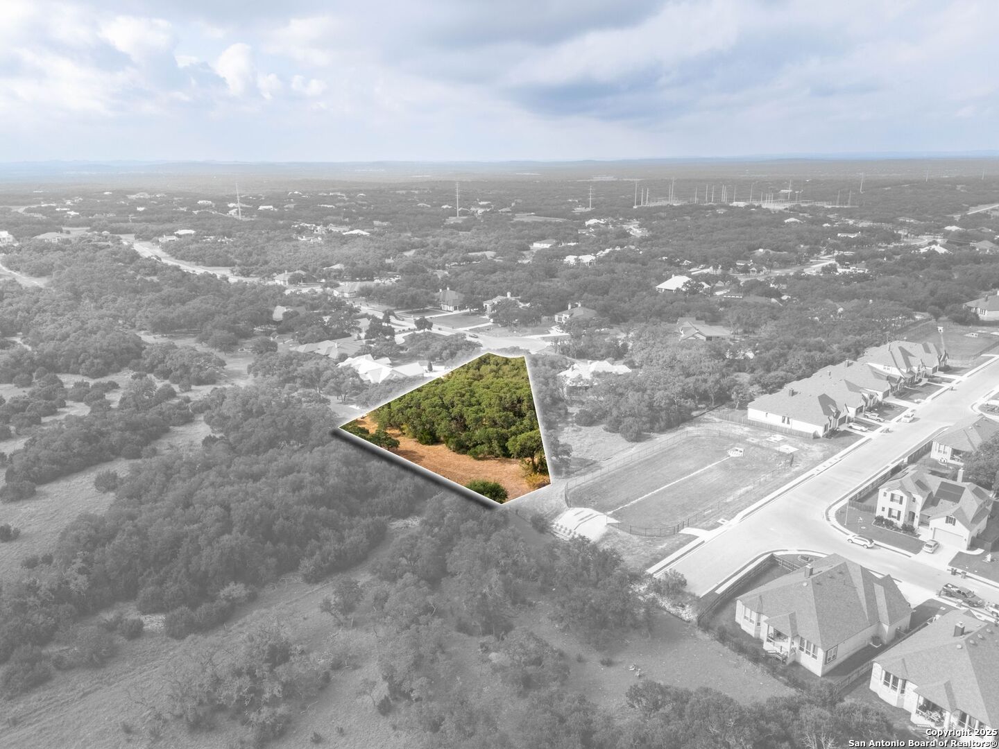34858 Last Stage Way Bulverde, TX 78163 - Photo 11 of 16 an aerial view of residential houses with outdoor space