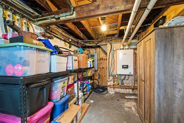 a view of storage and utility room