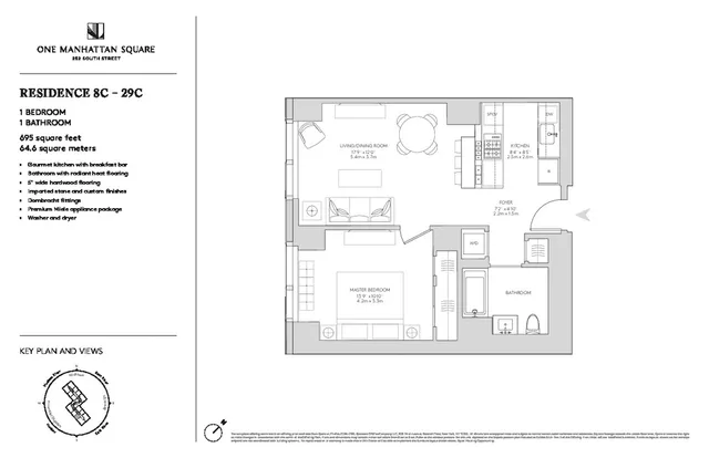 $1,450,000 | 252 South Street, Unit 23C | Two Bridges
