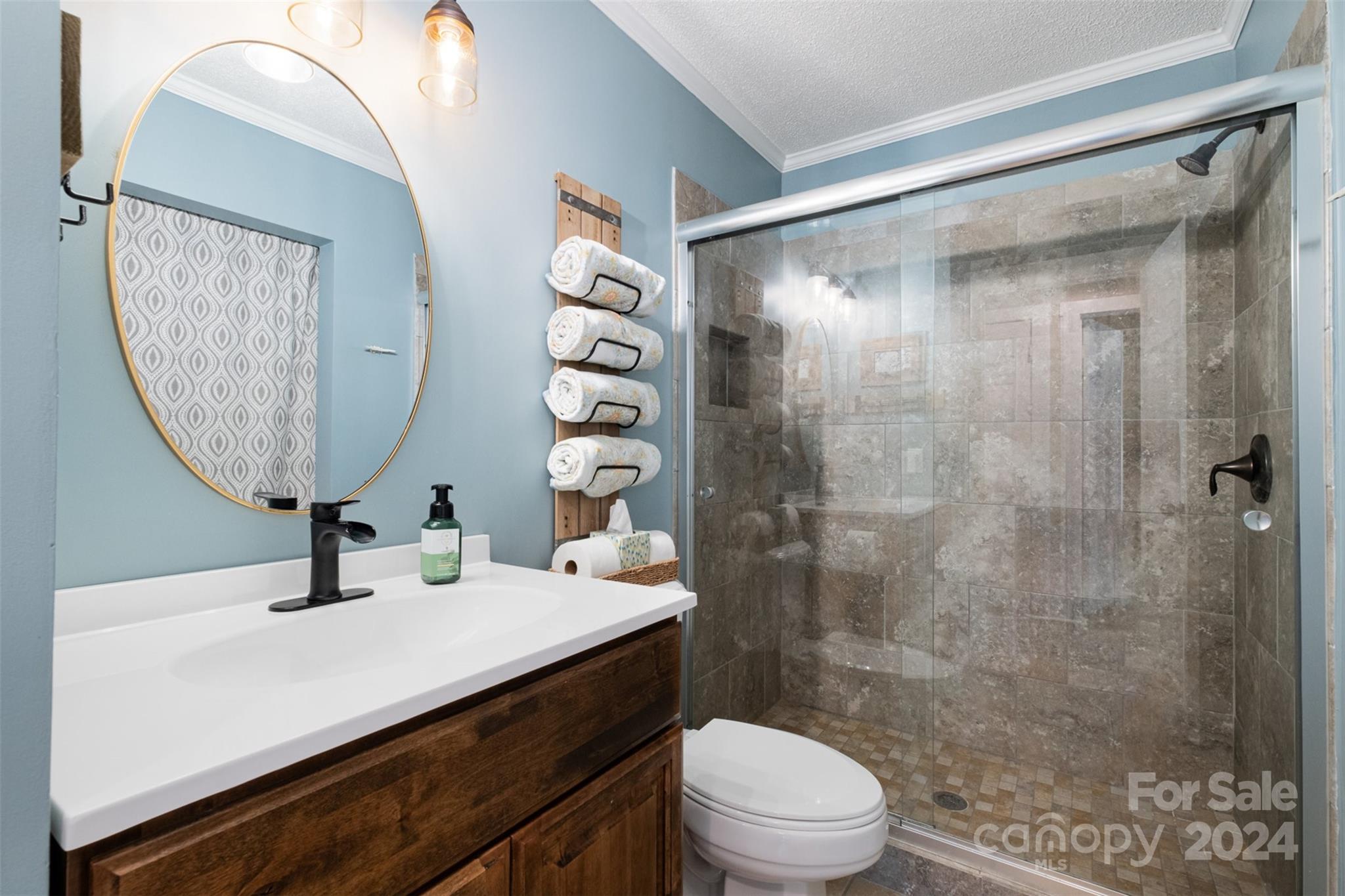 4033 Windward Drive Tega Cay, SC 29708 - Photo 14 of 38 a bathroom with a sink a toilet and shower