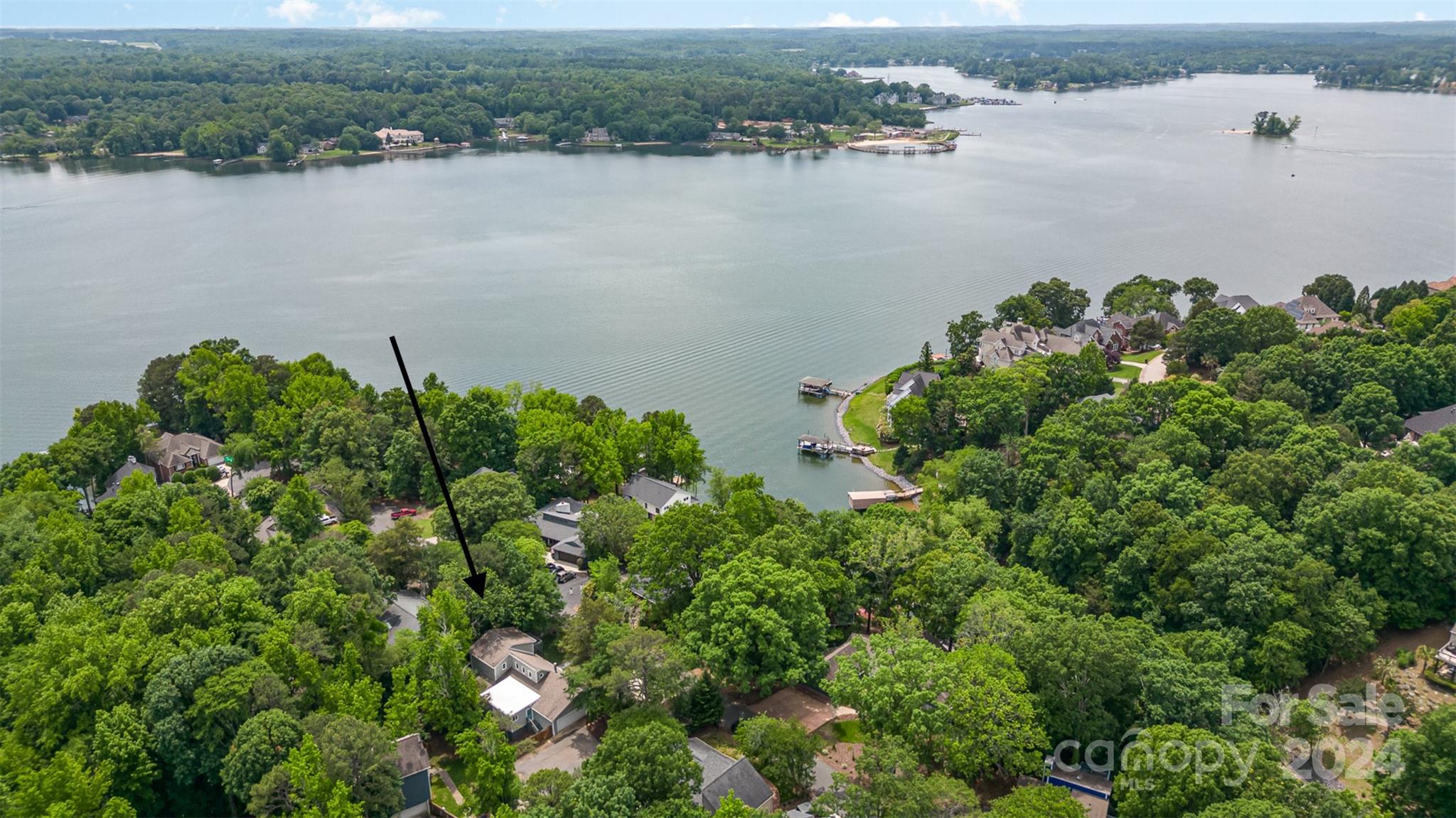 4033 Windward Drive Tega Cay, SC 29708 - Photo 38 of 38 an aerial view of a houses with lake view