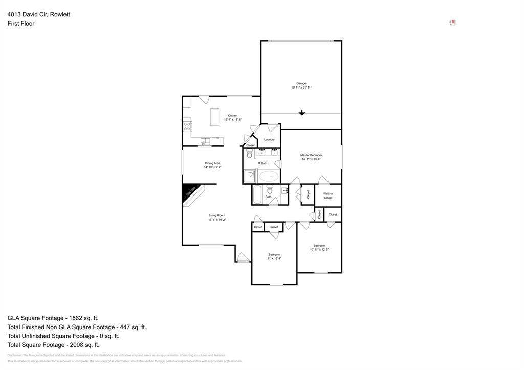 4013 David Circle Rowlett, TX 75088 - Photo 19 of 19 a picture of floor plan