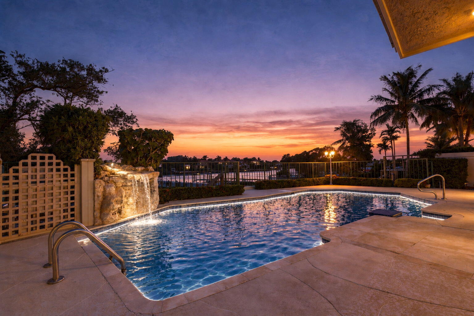 352 River Edge Road Jupiter, FL 33477 - Photo 2 of 72 Pool Twilight