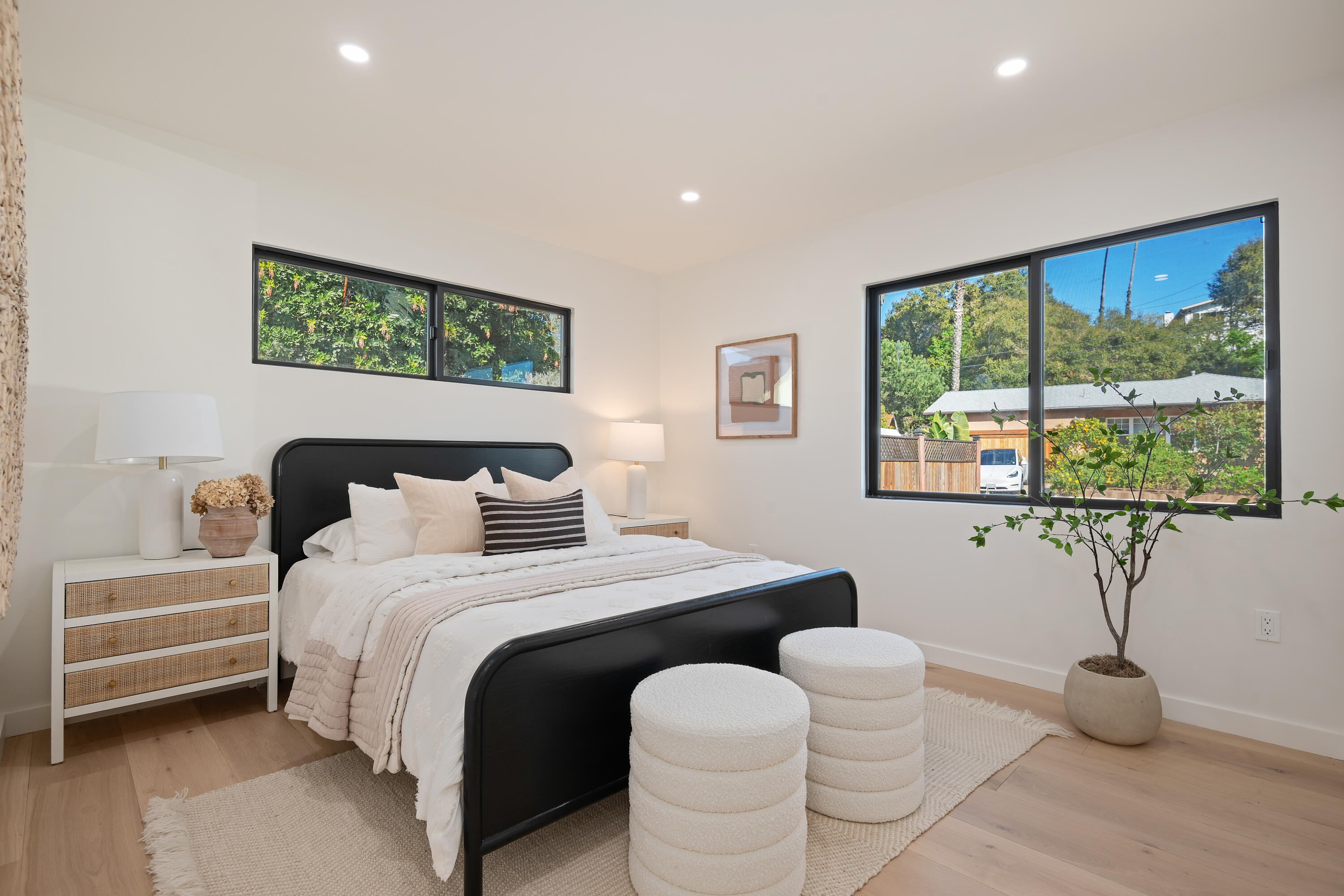 501 Northview Road Santa Barbara, CA 93105 - Photo 14 of 31 a bedroom with a bed and a large window