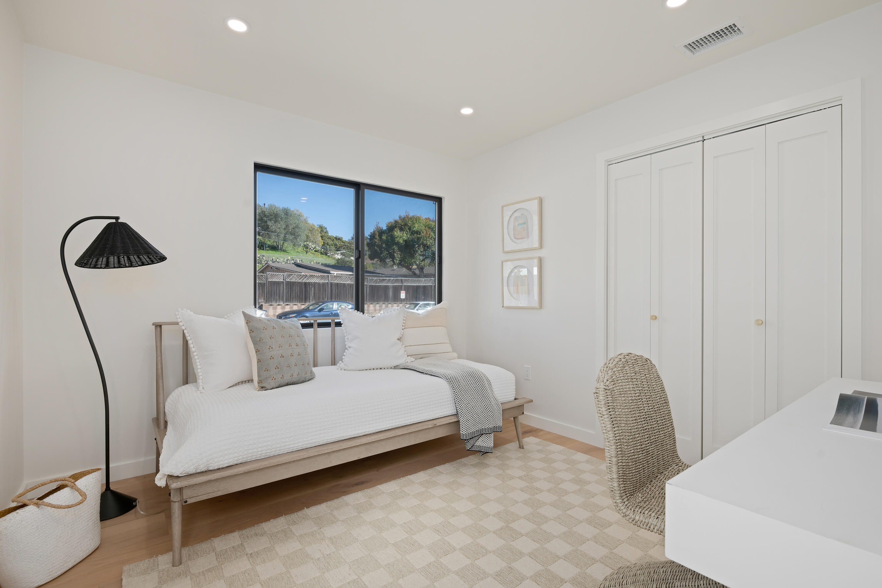 501 Northview Road Santa Barbara, CA 93105 - Photo 15 of 31 a bedroom with a bed and a large window