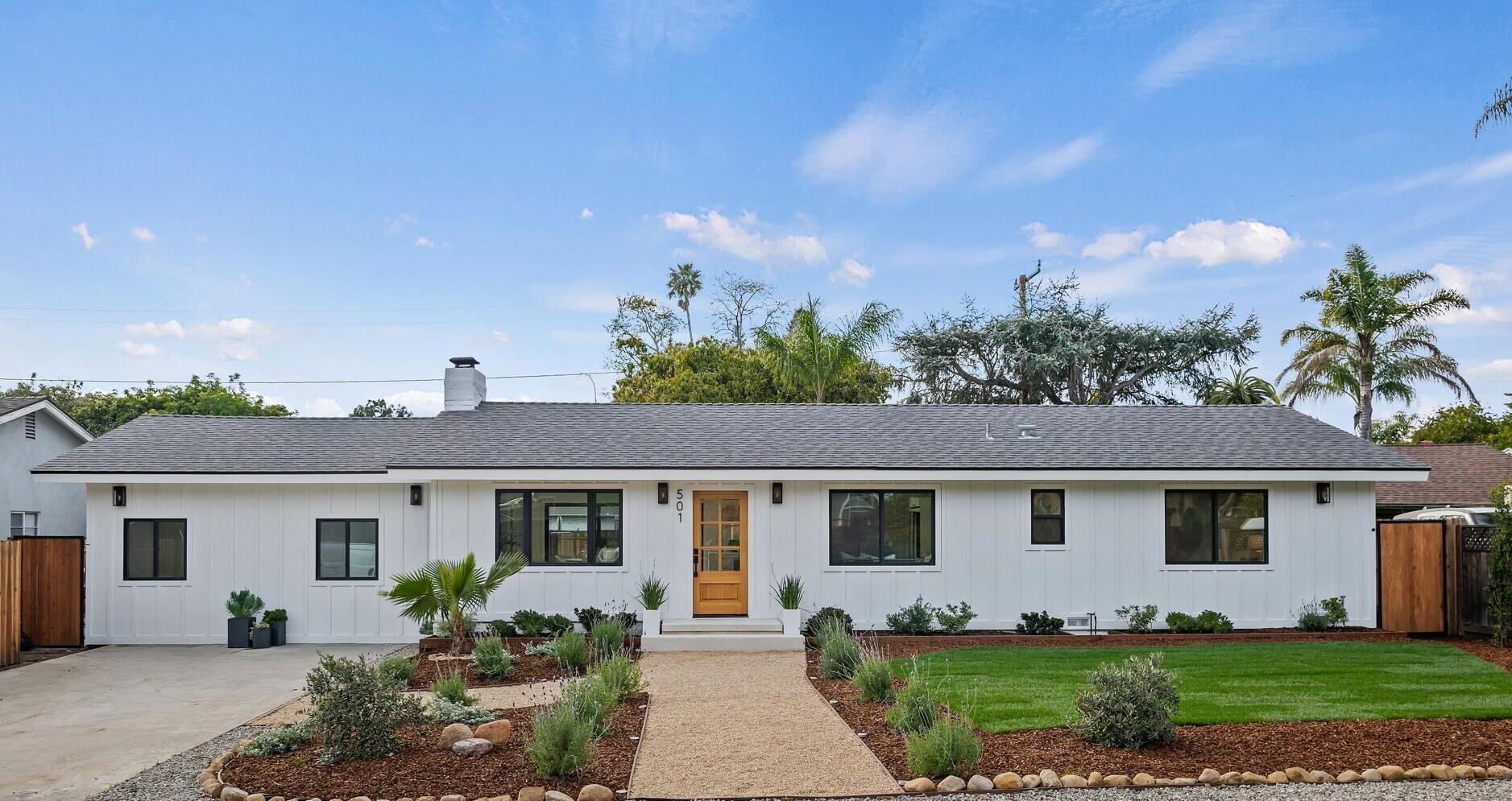 501 Northview Road Santa Barbara, CA 93105 - Photo 4 of 31 a front view of a house with a garden and plants