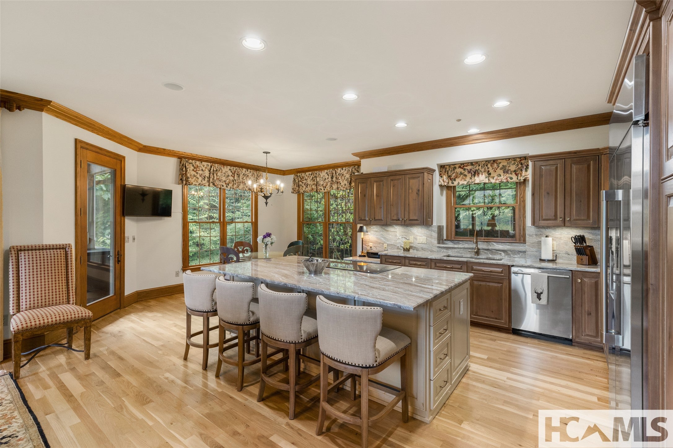 2130 Falcon Ridge Highlands, NC 28741 - Photo 19 of 94 Renovated Kitchen with gorgeous island stone and countertops