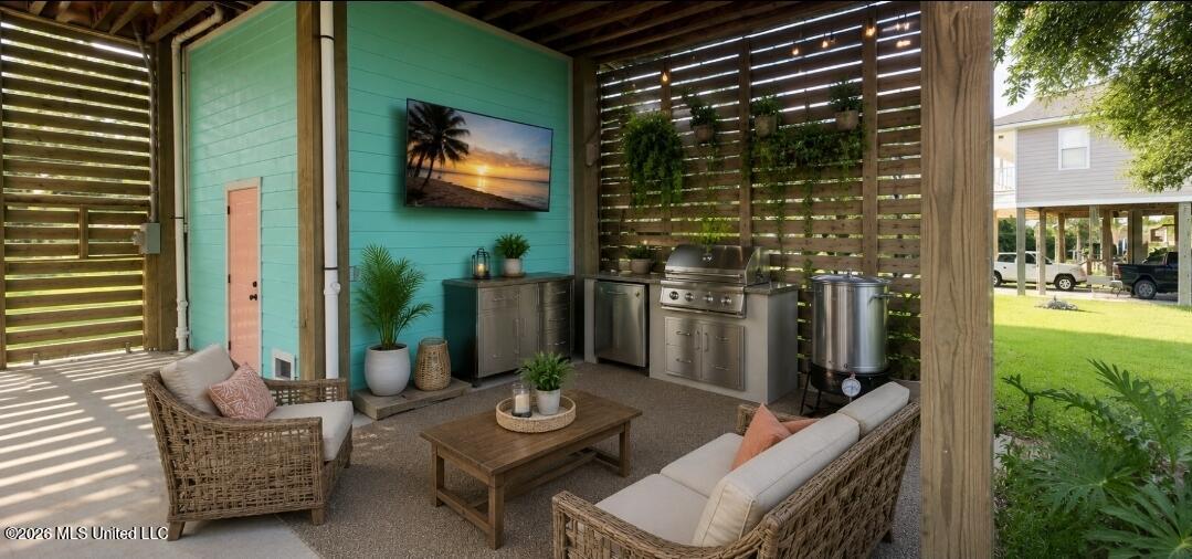 100 Pitcher Point Long Beach, MS 39560 - Photo 3 of 27 Outdoor Kitchen Rendering