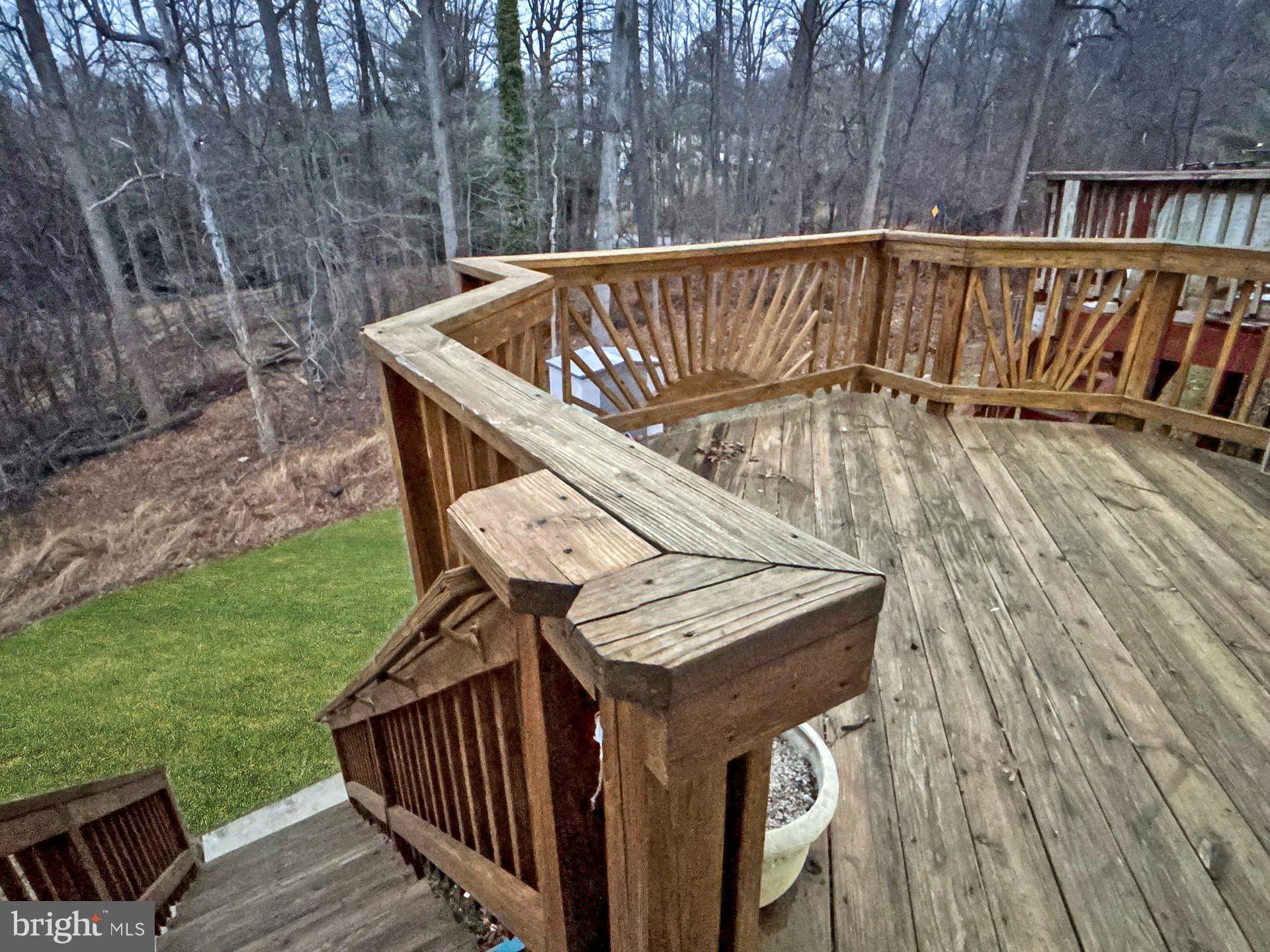 3558 Corn Stream Road Randallstown, MD 21133 - Photo 23 of 28 a view of deck with mountain view and wooden floor