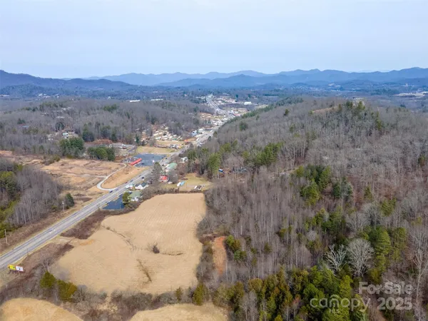 a view of city and mountain