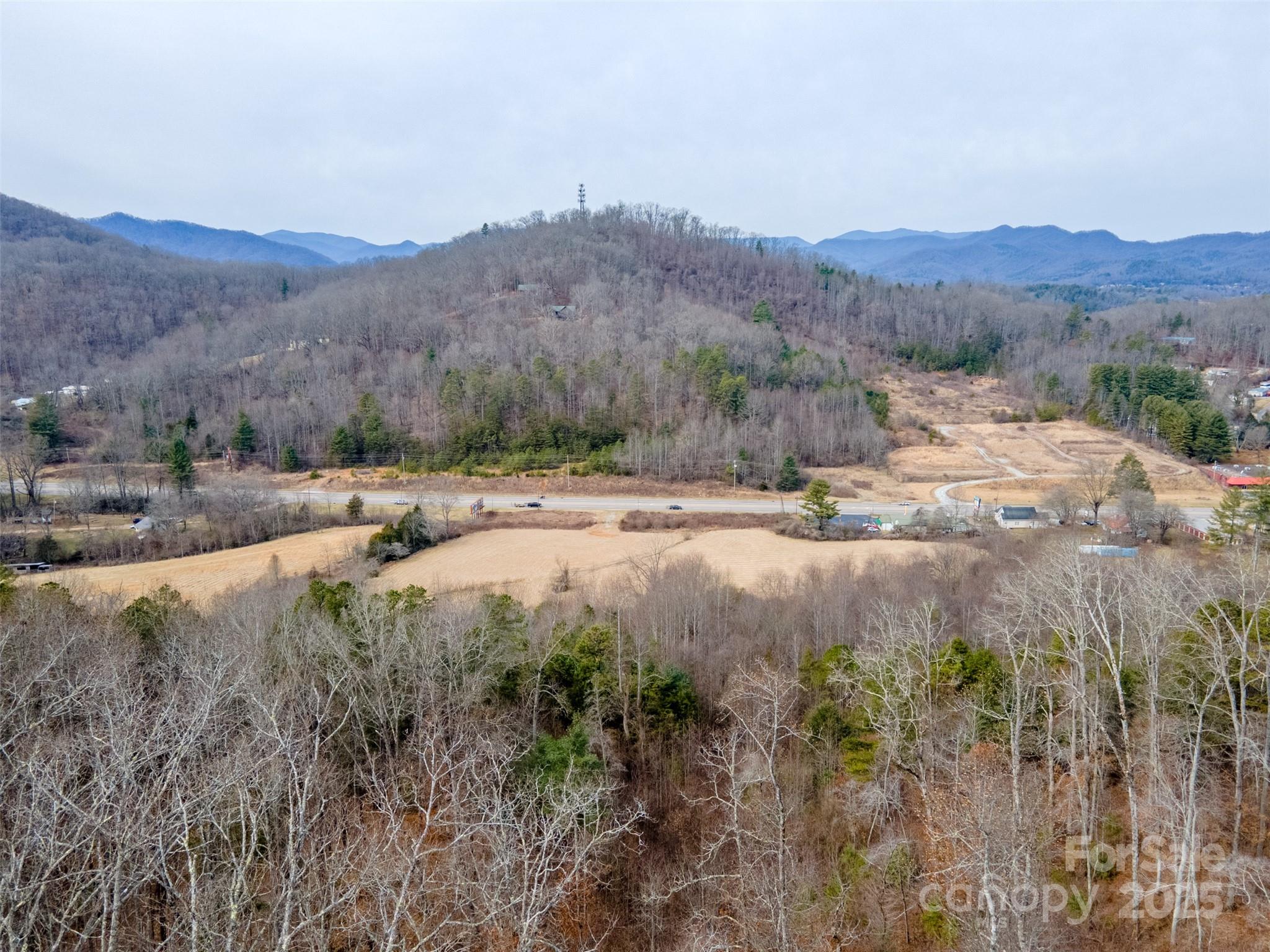 0 Georgia Road Franklin, NC 28734 - Photo 26 of 29 a view of a town with mountains in the background