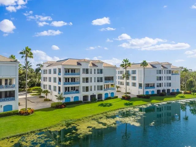 a view of a lake with outdoor space