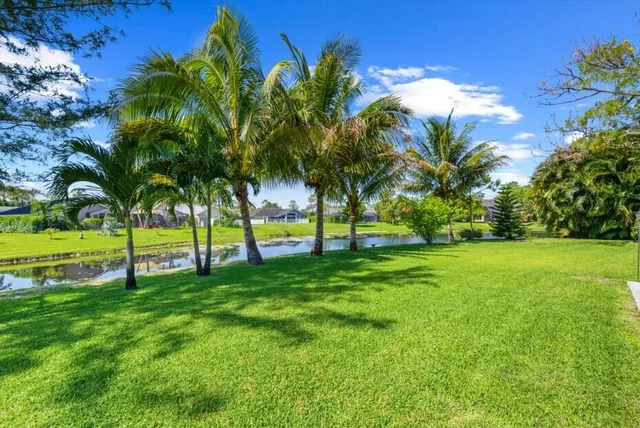 a view of a backyard with a garden