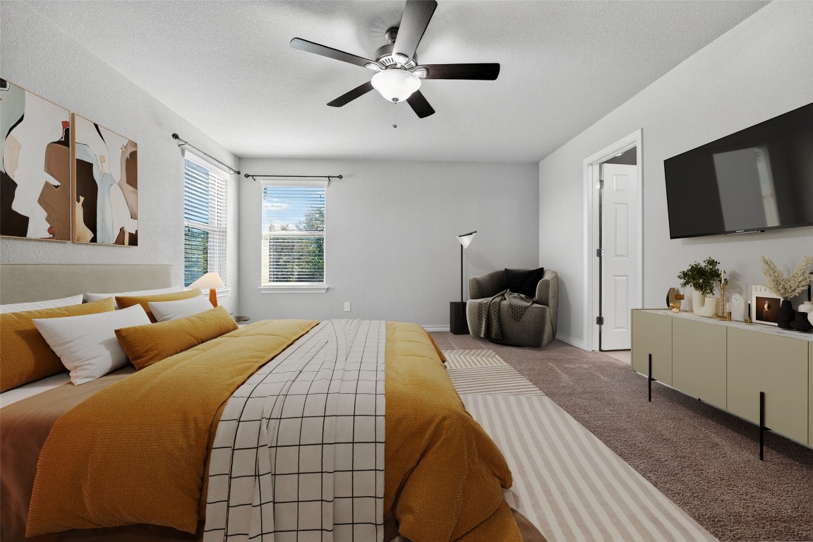 548 Appalachian Trail Leander, TX 78641 - Photo 4 of 38 a bedroom with a bed and furniture