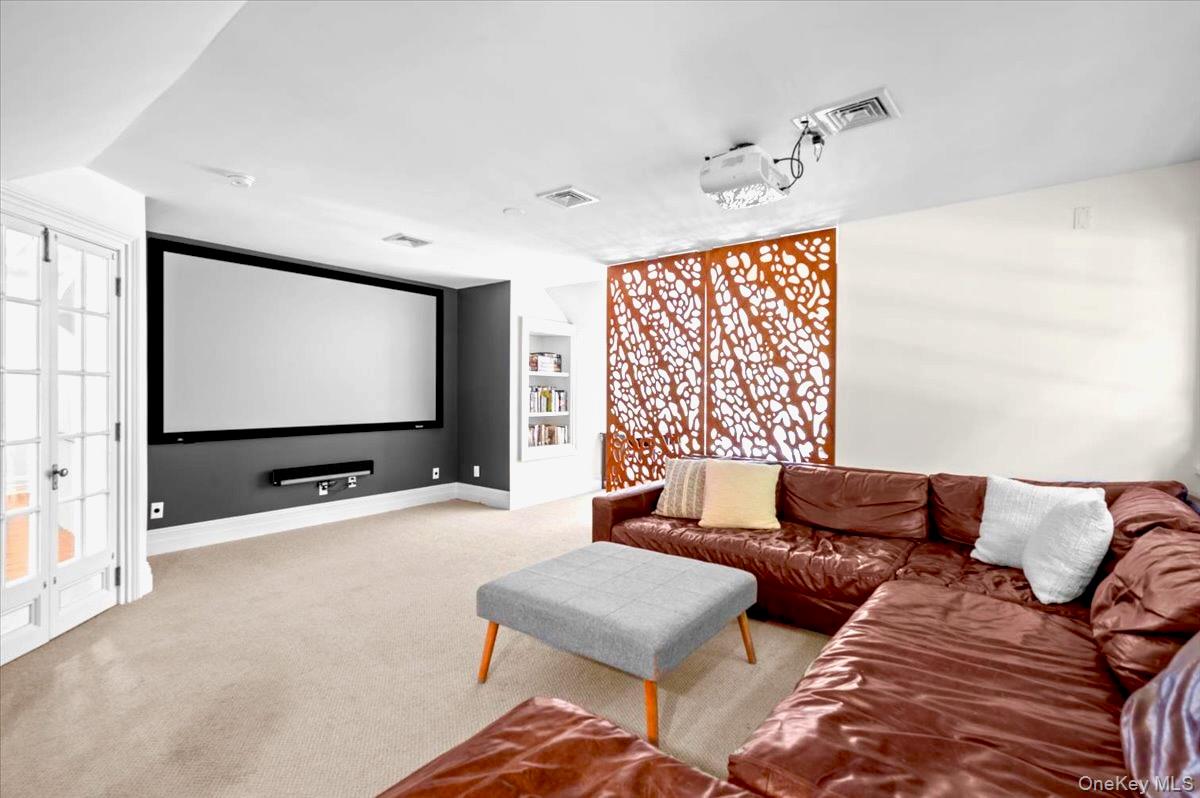 245 River Road Nyack, NY 10960 - Photo 37 of 45 Home theater featuring carpet floors