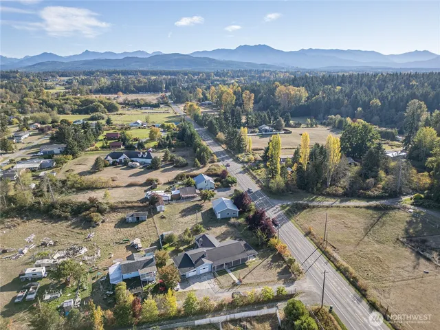 a view of city and mountain