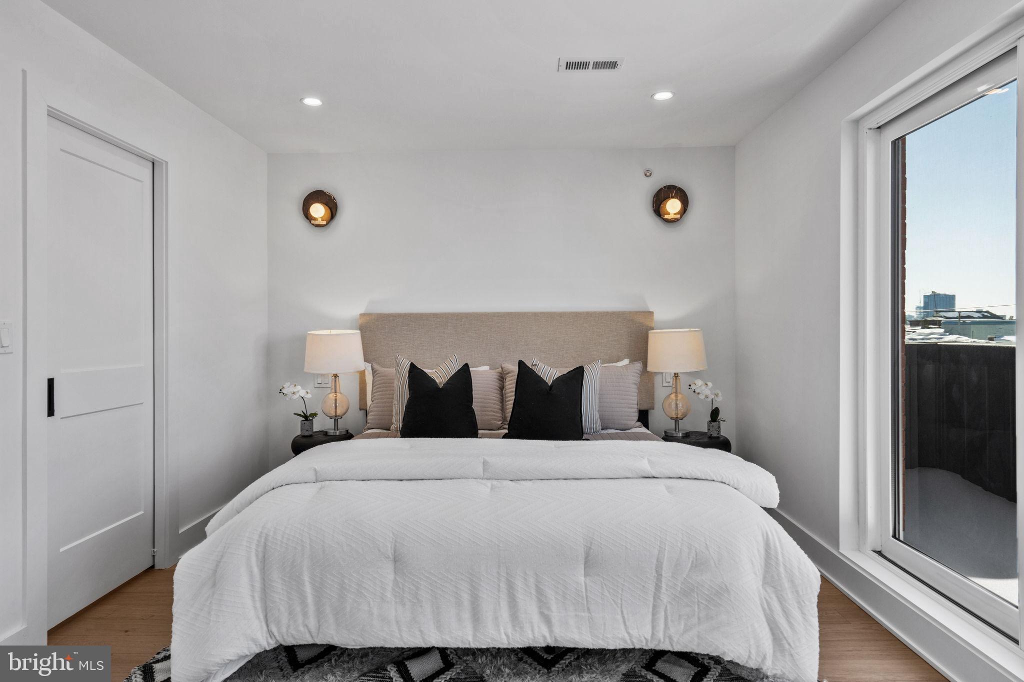 749 North Capitol Street Philadelphia, PA 19130 - Photo 45 of 61 Modern bedroom with sleek design and light.