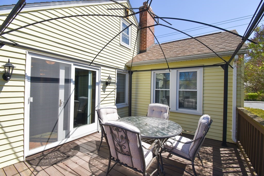 276 Oak Street Springfield, MA 01151 - Photo 26 of 36 a view of a patio with table and chairs and wooden floor