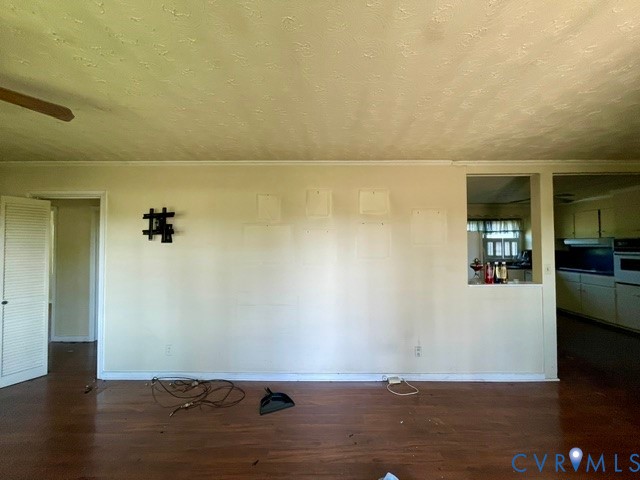 10024 South Hill Road Kenbridge, VA 23944 - Photo 5 of 32 an empty room with wooden floor and cabinet