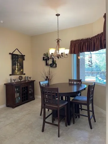 a view of a dining room and a table or chairs